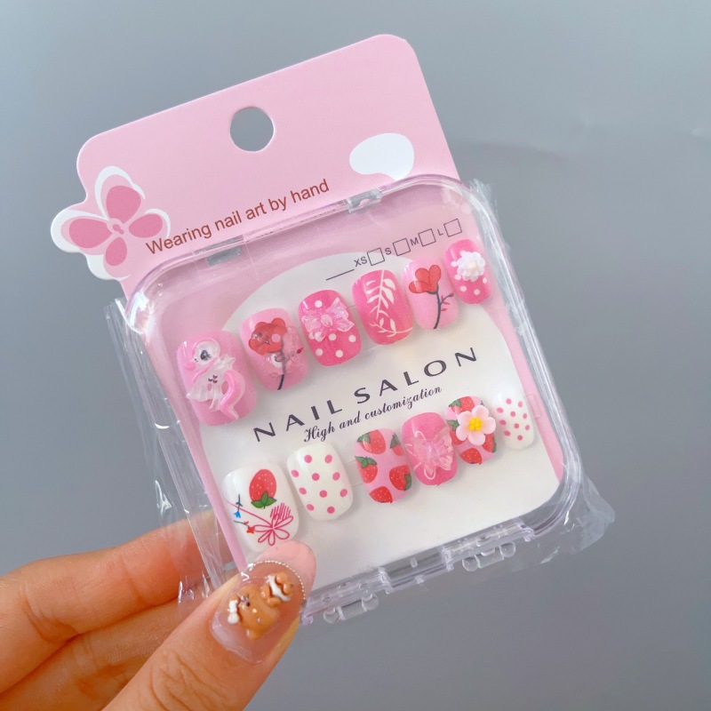 Niños que usan uñas niñas cortas 2025 nuevo estilo de alta sensación pegatinas de uñas no tóxicas y inodoras pegatinas de uñas especiales para niñas