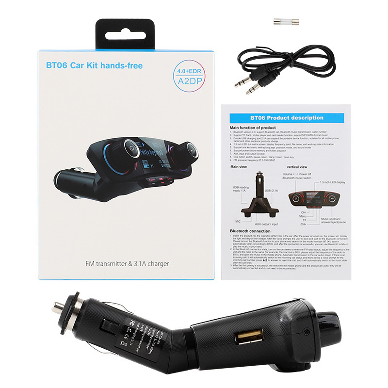 Car Mp3 Player Card Aux Bluetooth Receiver Multi-Function Car U Disk Music Player Hands-Free Call