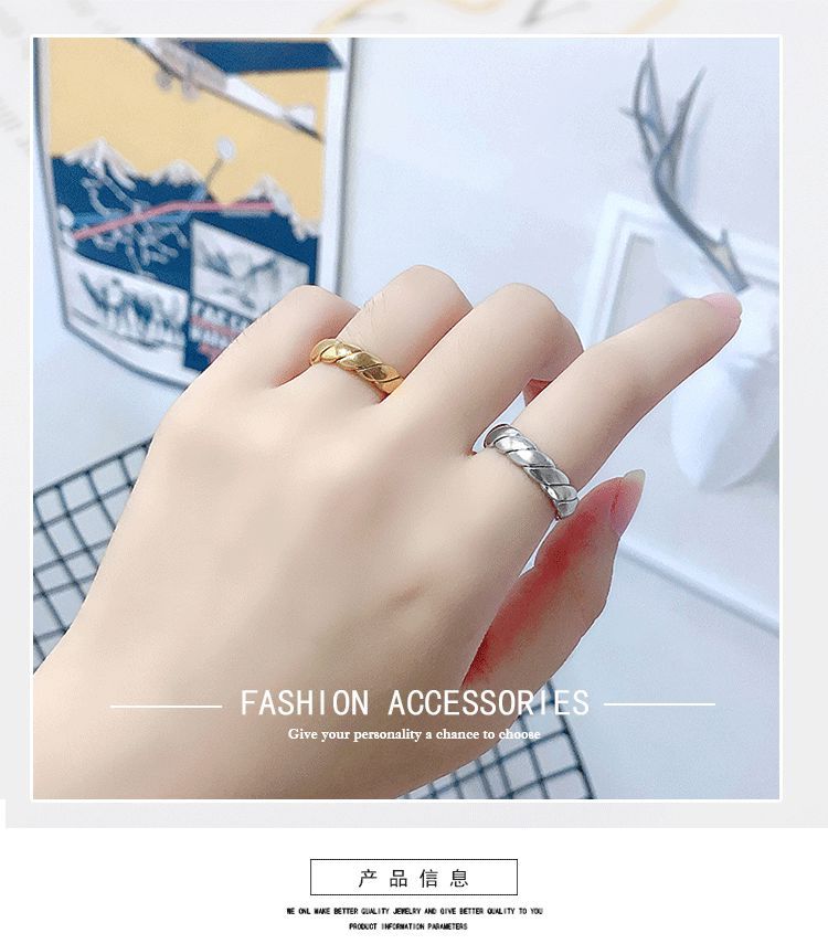 Hip Hop Retro Twist Ring Womens Simple Fashion Ins Cold Style Switchable Index Finger Ring Temperament Wild Hand Jewelrypicture3