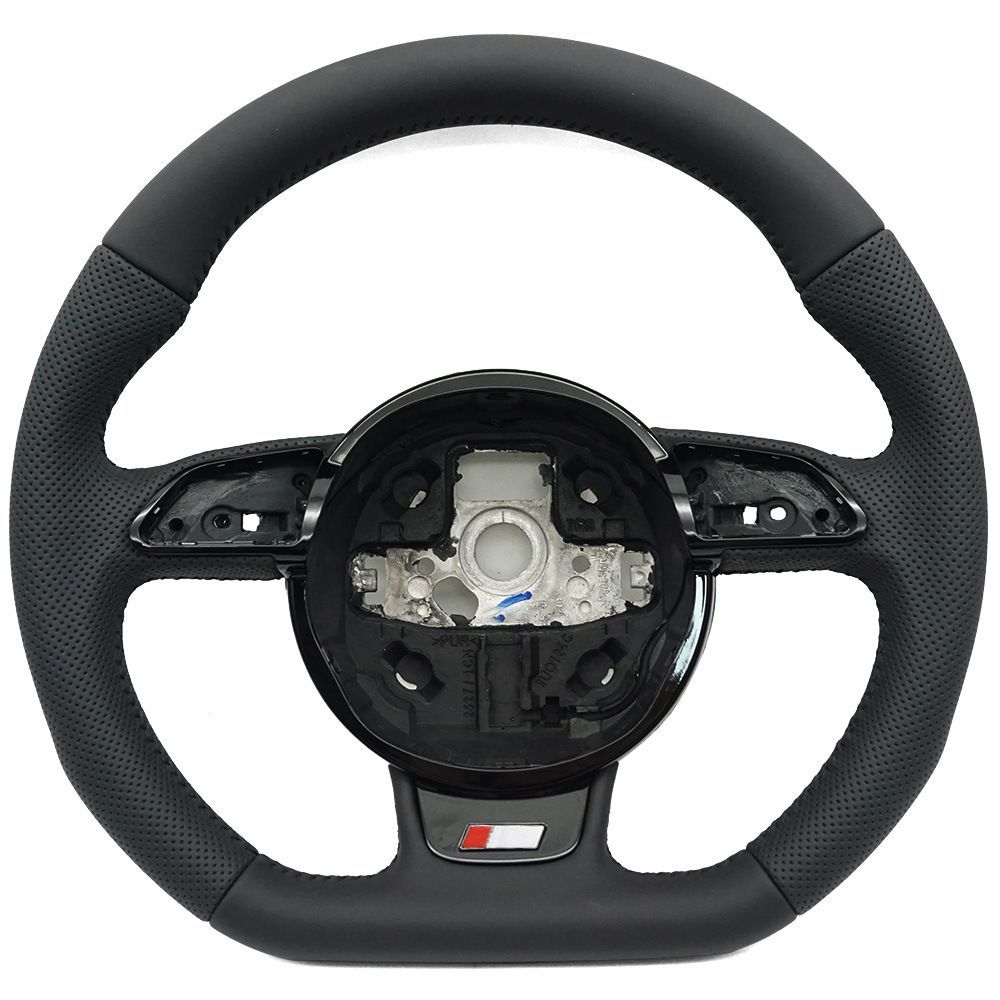 Suitable for Audi A4B8 SLINE, semi-perforated black line, multi-function steering wheel without paddle shifters, vehicle-specific