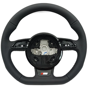 Suitable for Audi A4B8 SLINE, semi-perforated black line, multi-function steering wheel without paddle shifters, vehicle-specific