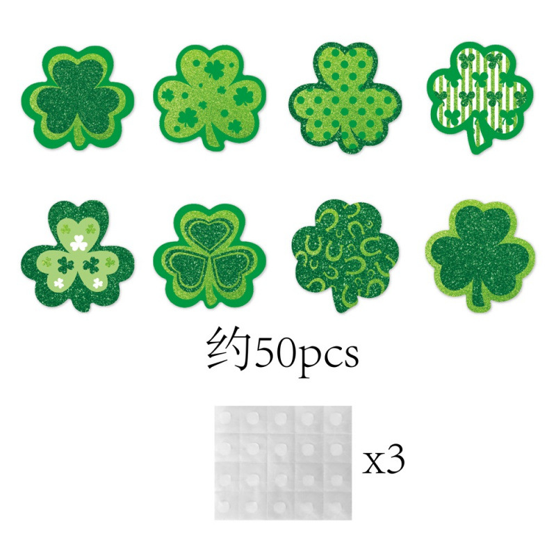 Transfronterizos hot sale decoración de fiesta del día de San Patricio parches de trébol verde decoración de fiesta del día de Irlanda