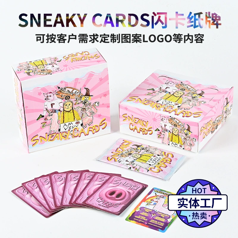 Упаковка для карточных игр из алюминиевой фольги, анимационные карты на заказ, креативные мультяшные игровые карты, детские игрушки на заказ