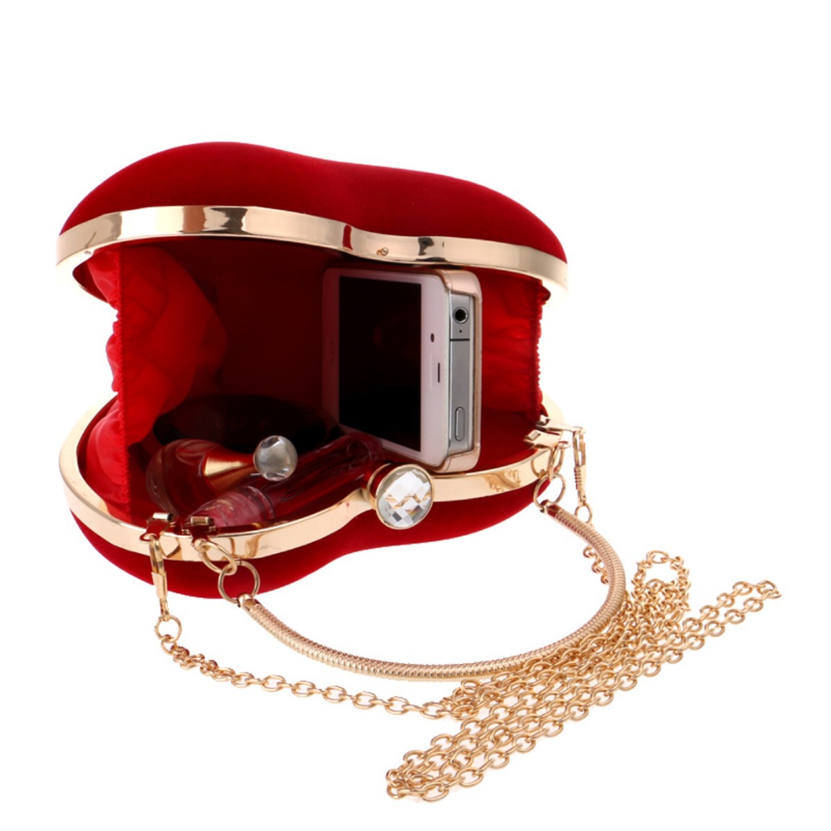 Cross-Border Hot Sale Exquisite Heart-Shaped Evening Bag Elegant Prom Handbag Fashion Versatile Wedding Dress Clutch - Thumbnail 4