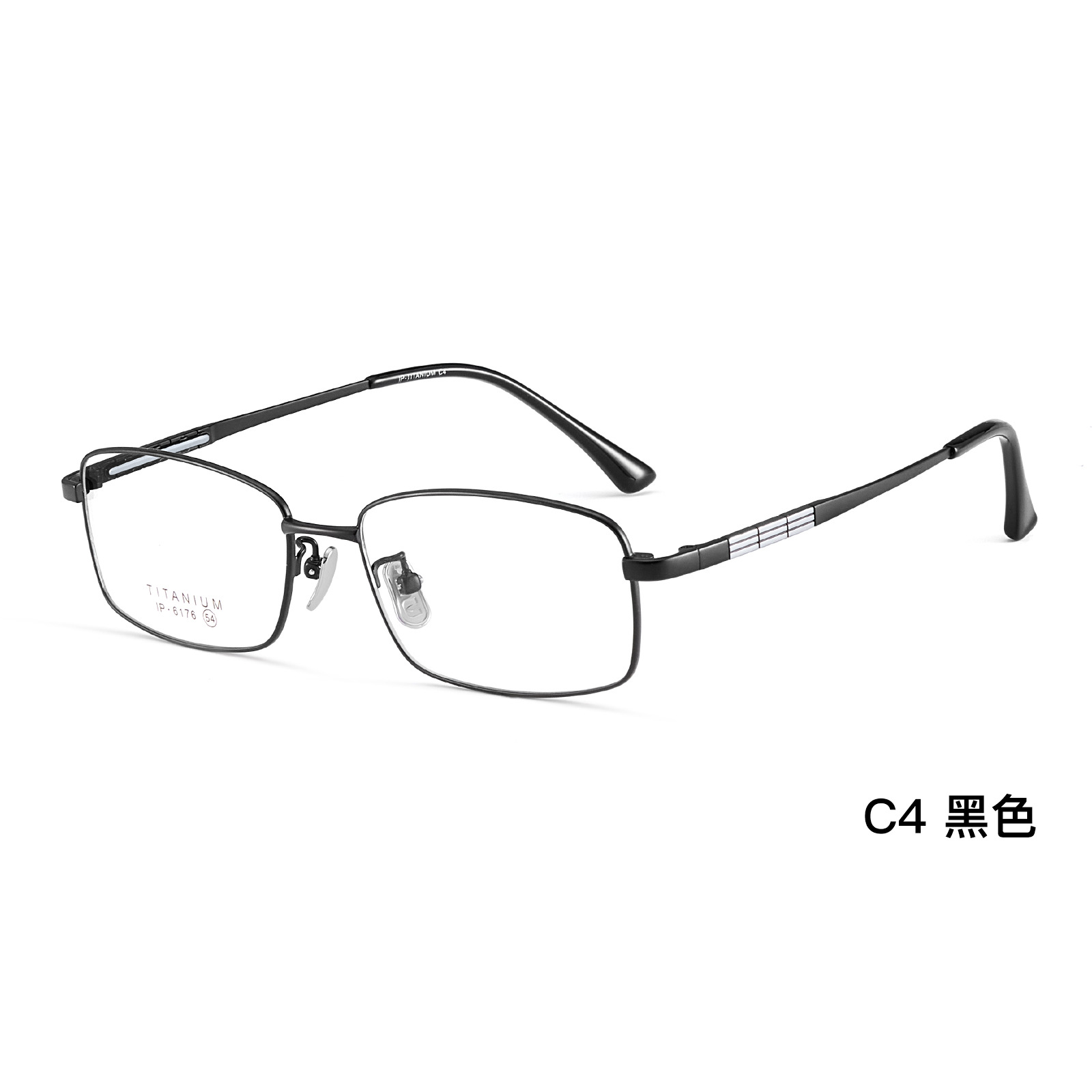 Marcos de plata de textura ultraligeros de alta calidad para hombres de negocios de titanio puro marcos de gafas de gran pared de gafas de brazo Danyang con gafas