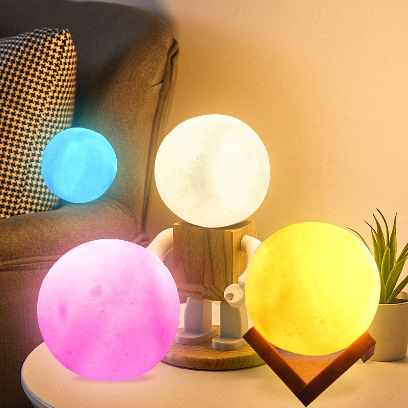 Instagram creative romantic warm bedroom balcony moon planet floor lamp atmosphere lamp