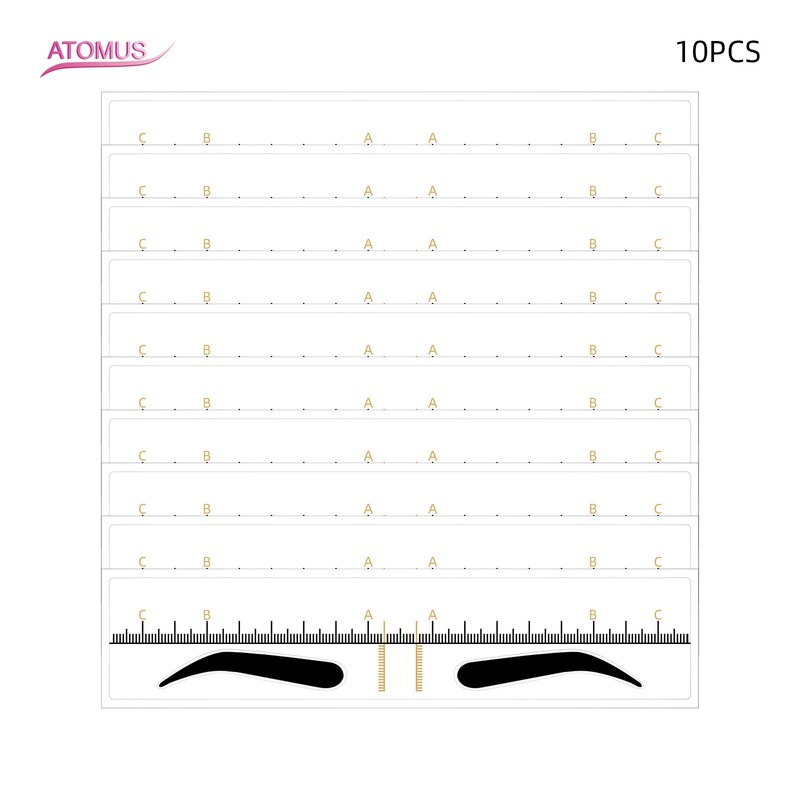 Wide and Narrow Eyebrow Pvc Scale Tear-Off Disposable Stickers Auxiliary Eyebrow Design Tool Tattoo Eyebrow Positioning Ruler 10 Pieces Wide and Narrow Eyebrow Pvc Scale Tear-Off Disposable Stickers Auxiliary Eyebrow Design Tool Tattoo Eyebrow Positioning Ruler 10 Pieces