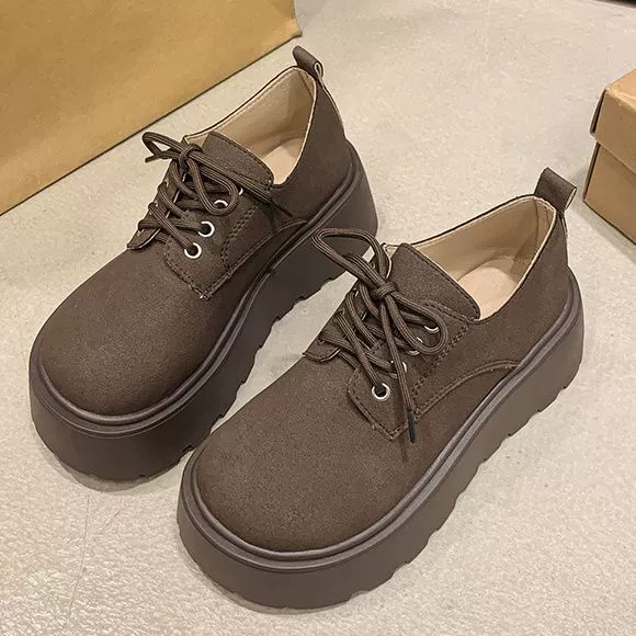 Одиночная обувь Lefu с круглой головкой и толстой подошвы женский черный школьный стиль jk маленькая кожаная обувь дикая британская 2023 новая волна педалей