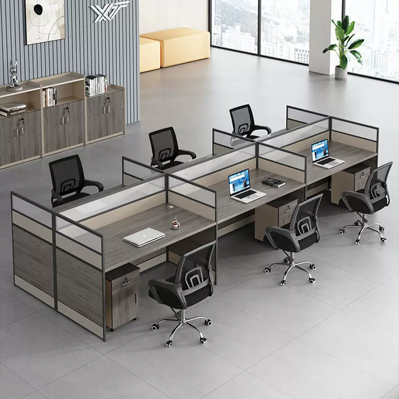 佛山办公家具工厂职员工位办公桌电脑桌4人2 6人位简约办公桌批发