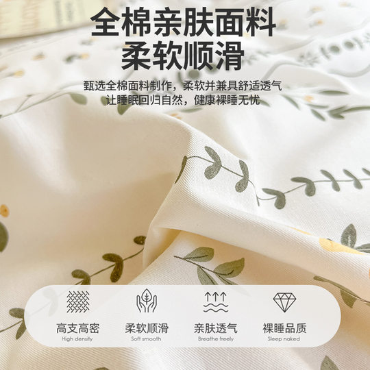 Cotton Bed Four-piece Set Four Seasons 100 Cotton 2025 New Bedding Bed Sheet Quilt Cover Dormitory Three-piece Set Bedclothes 4