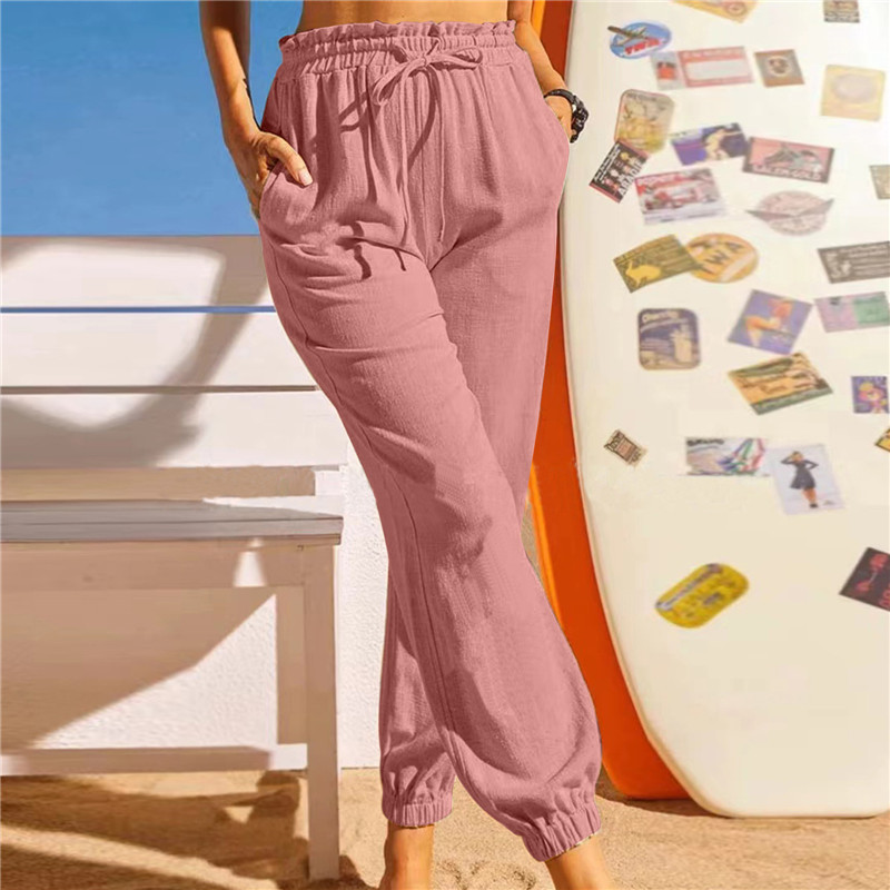 Pantalones De Jogger Largos De Color Liso Informales Para Mujer display picture 4