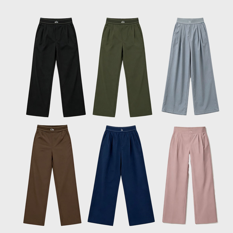 Sageh Alo New Women's High-Waisted Drapey Wide-Leg Casual Pants Loose Straight Elastic Quick-Dry Yoga Pants New Sageh Alo New Women's High-Waisted Drapey Wide-Leg Casual Pants Loose Straight Elastic Quick-Dry Yoga Pants New