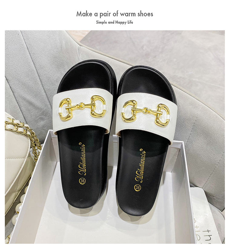 Genuine leather slippers women's summer wear thick bottom 2022 new fashion all-match net red small size 313233 beach shoes ins_voghion.com