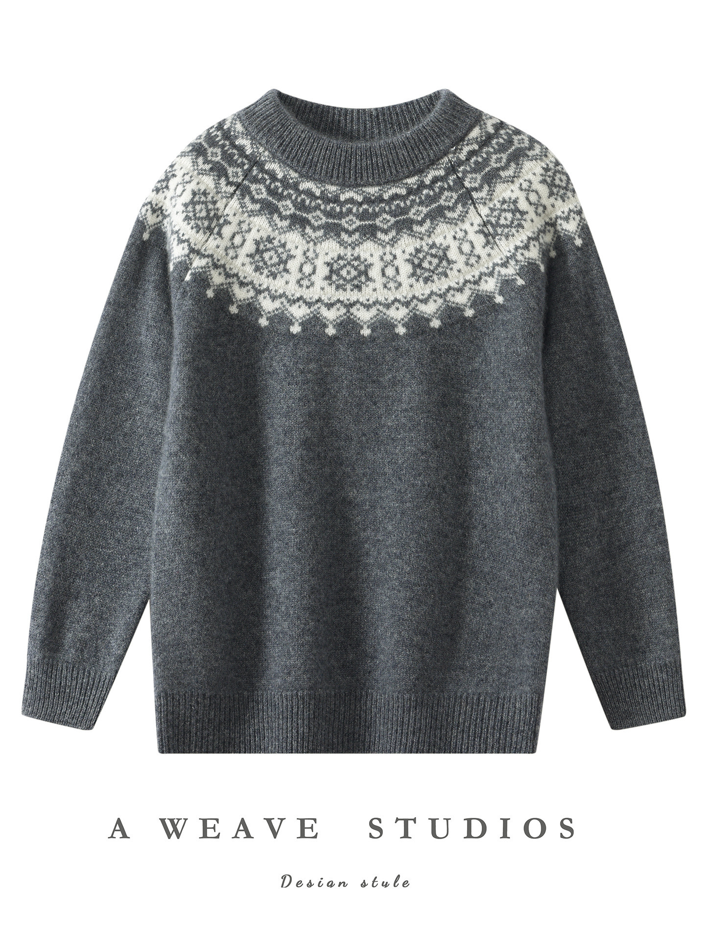 Thickened cashmere knitwear for men and women, pure double-ply knitted base layer for autumn and winter.