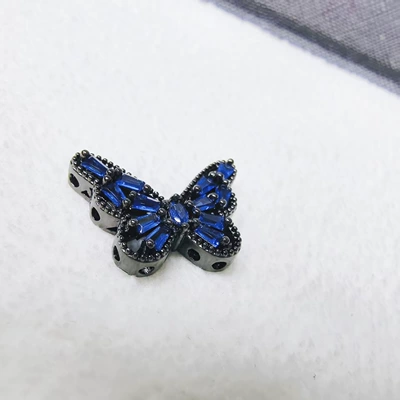 Zərgərlik ara hissələri, with Diamonds, Through-Hole Magic Box - gun-black-blue-diamond
