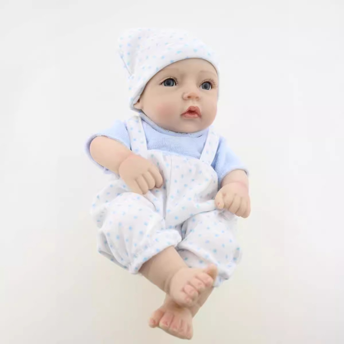 28 cm de muñeca de simulación de goma de comercio exterior original de bolsillo muñeca pequeña compañero de baño de bebé