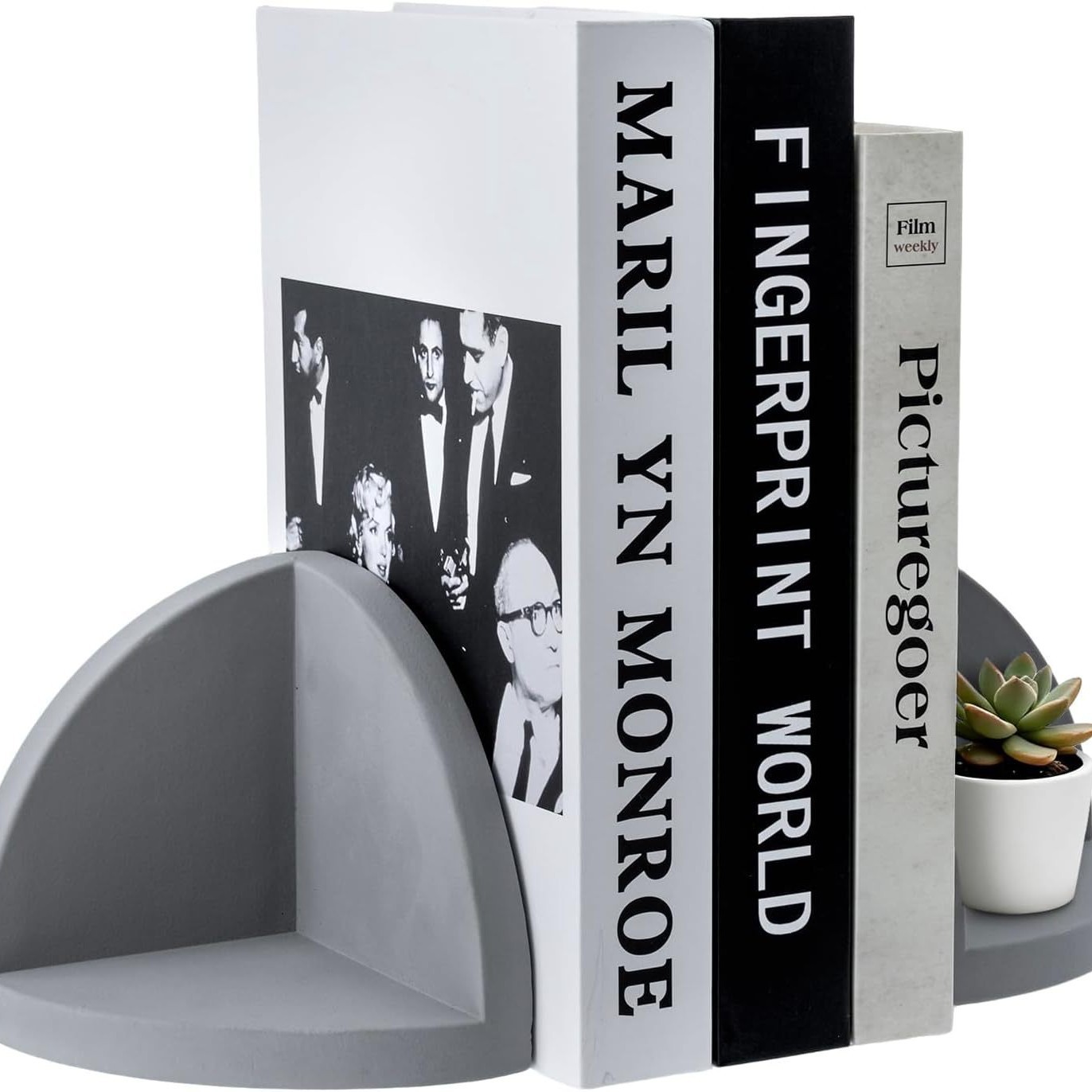 北欧风水泥书挡 桌面收纳 + 置物二合一 书房好物