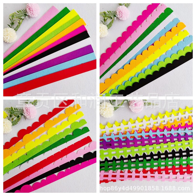 Factory wholesale candy-colored wavy border fence kindergarten school classroom wall decoration materials Factory wholesale candy-colored wavy border fence kindergarten school classroom wall decoration materials