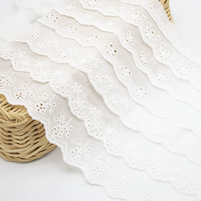 В наличии 9 белых волн полый Хлопок Вышитая кружевная Кукольное платье юбка Кукольное платье DIY аксессуары для одежды