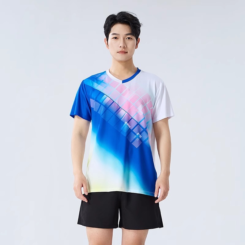 韓国バドミントンユニフォーム女性のスーツ夏の男性と女性の速乾性卓球バレーボールテニス競技トレーニングチームユニフォームカスタマイズ|undefined