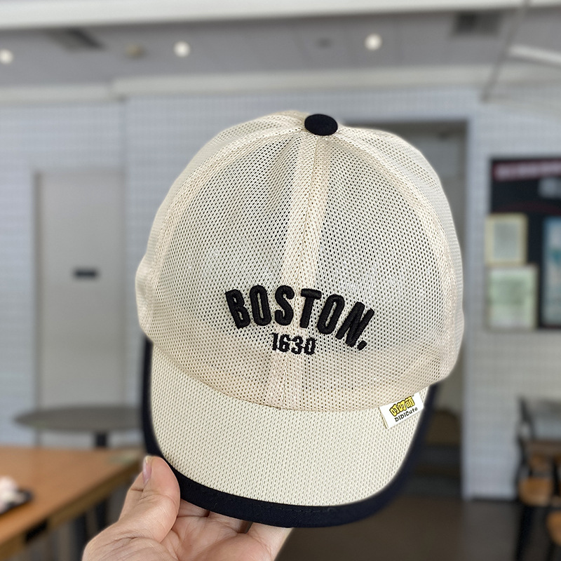 Sombrero de bebé verano malla fina transpirable niño lengua de pato japonesa gorra de béisbol verano viajes para niños sombreado verano