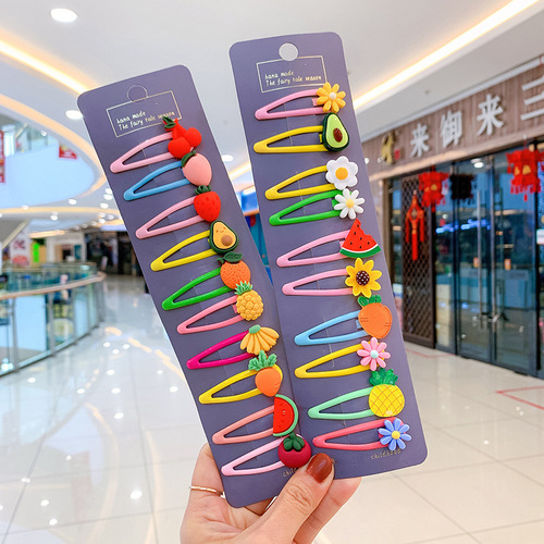 Korean style children's accessories cartoon small clip baby hairpin princess series toddler bb clip broken hair headdress for girls