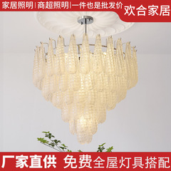 新款全光谱清光客厅灯复古卧室吊灯法式中古风别墅餐厅设计师吊灯