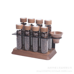轻奢咖啡豆立式分装瓶咖啡豆便携储存密封罐咖啡养豆收纳展示架