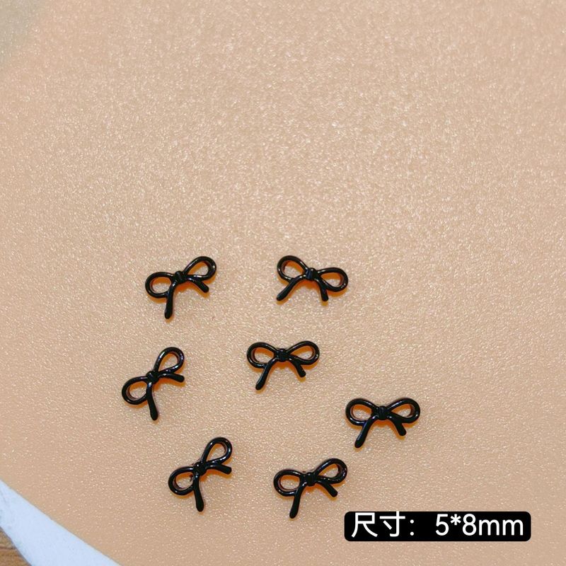 美甲法式蝴蝶结飘带饰品新款合金甜心百搭迷你桃心领结指甲装饰品|undefined