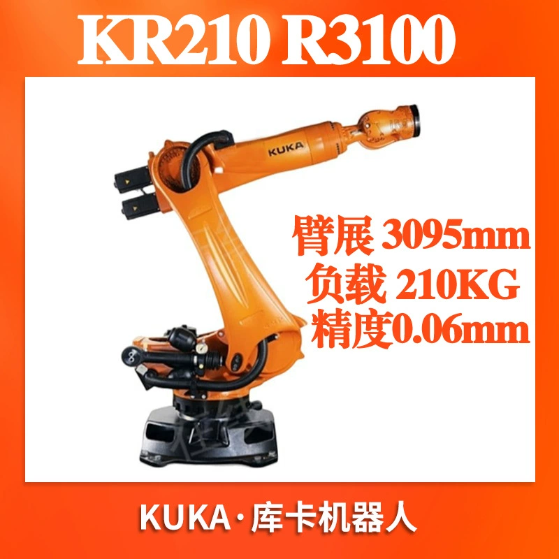 Подержанные KUKA Kuka робот нагрузка 210KG рука размывания 3m поддоны KR210 R3100 Механическая рука