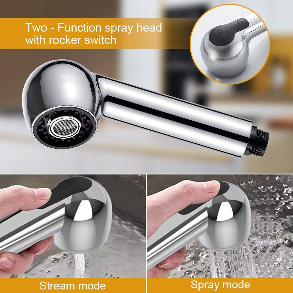 Cross-border pipe faucet shower head, kitchen sink, pull-out faucet, splash-proof shower head, factory wholesale pull-out head full figure