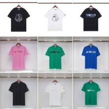 顶级正确版新款mon潮牌圆领印花刺绣logo短袖T恤男士夏季休闲跨境