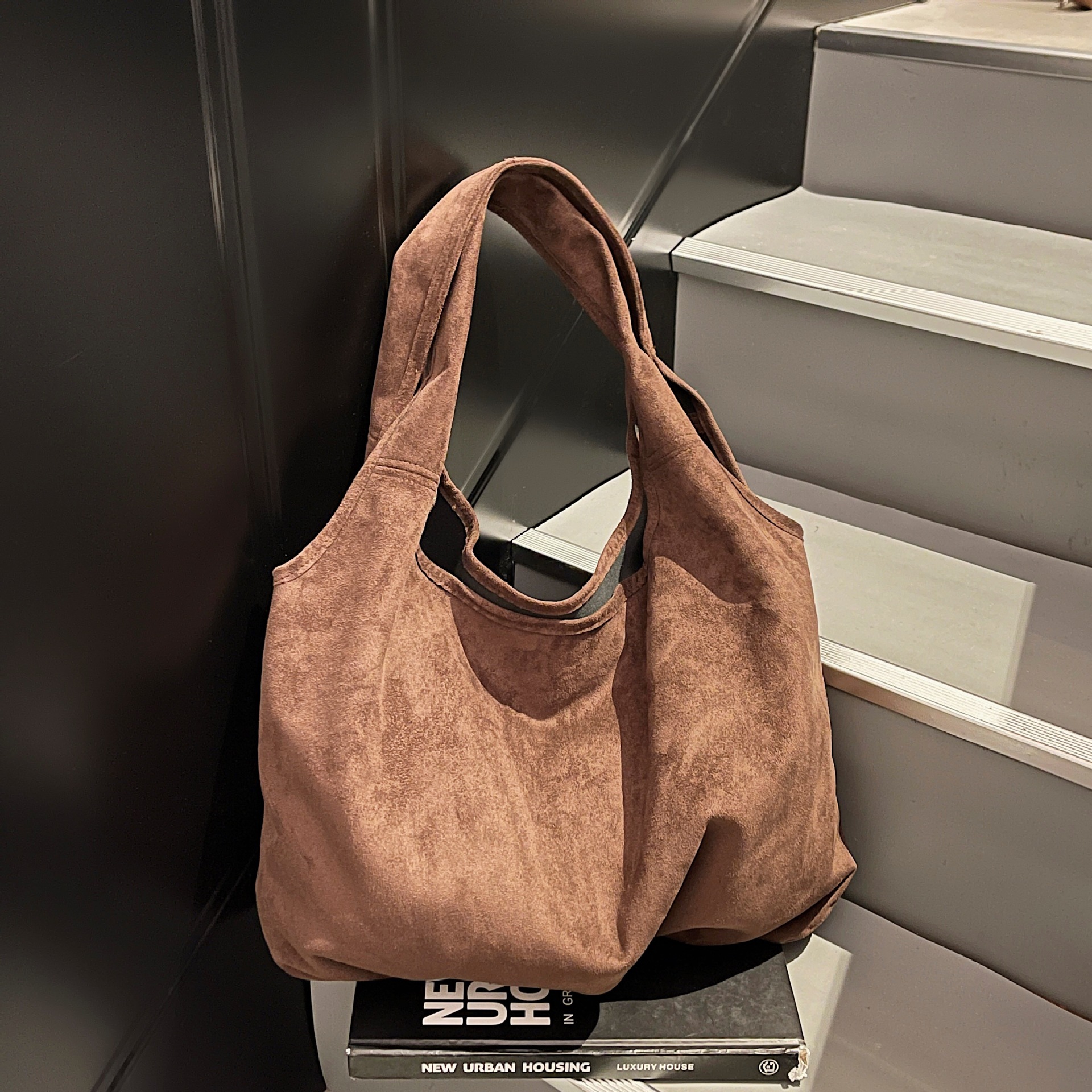 Suede Crossbody Bag For Women, Large Capacity Mother-Daughter Set, Casual Retro Hobo Bag, Commuter Shoulder Underarm Bag - Thumbnail 4