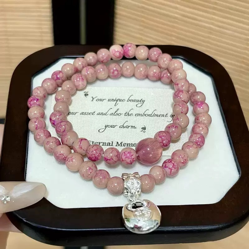 9 pulseras multicapa de estilo nacional retro chino, pulseras de cuentas exquisitas, joyería de pulseras de primavera y verano 2025, nuevo tipo en plegaciones