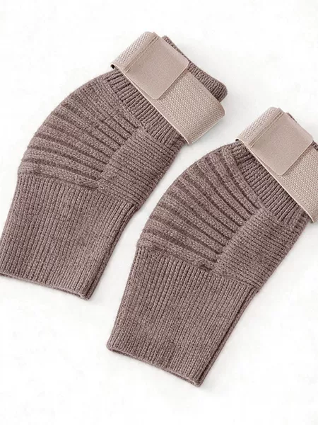 Wool curved knee warmers for men and women, thickened, loose, high elasticity, for old cold legs, knee joint warmth, sleeping sleeves, cold-proof socks