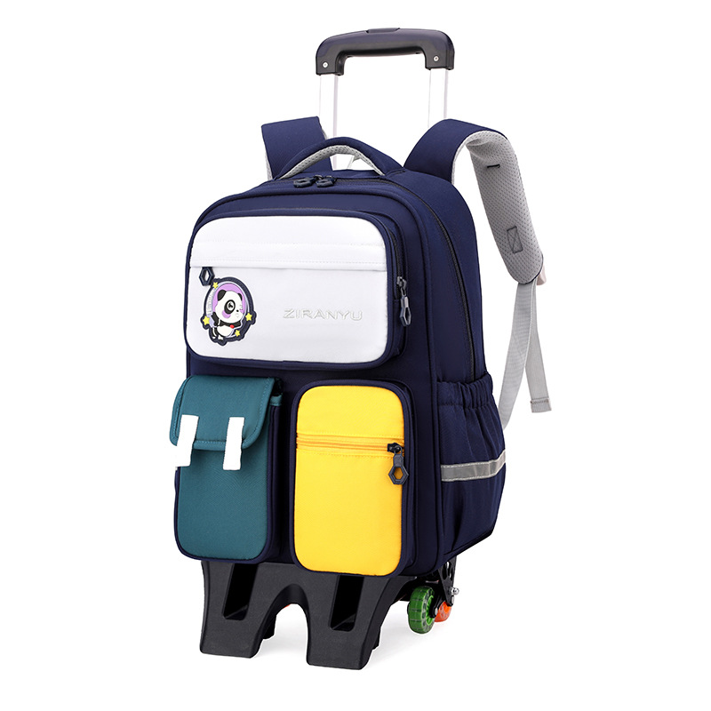 2025 nueva mochila de tirón para estudiantes de primaria 124 a 6 o grado, mochila portátil para niños que trepan escaleras