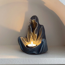 蓝色幽灵巫师香薰蜡烛摆件烛台艺术托盘复古小众创意稀奇古怪派对