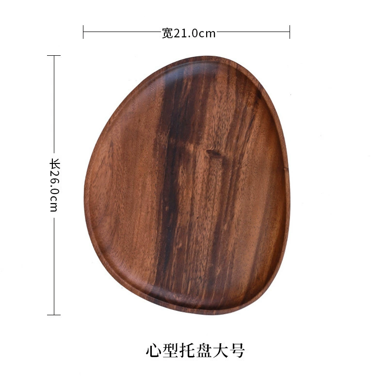 Деревянная доска-ореховый круглый Snack Tray размером 16.5x13.5x2 см, 0.15 кг, современная гостиная хранение блюдо