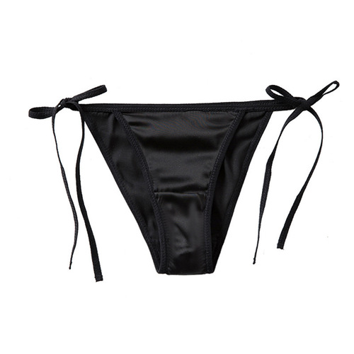 2D anime low-rise belt lady's silk satin lace T-shirt underwear with seductive binding straps