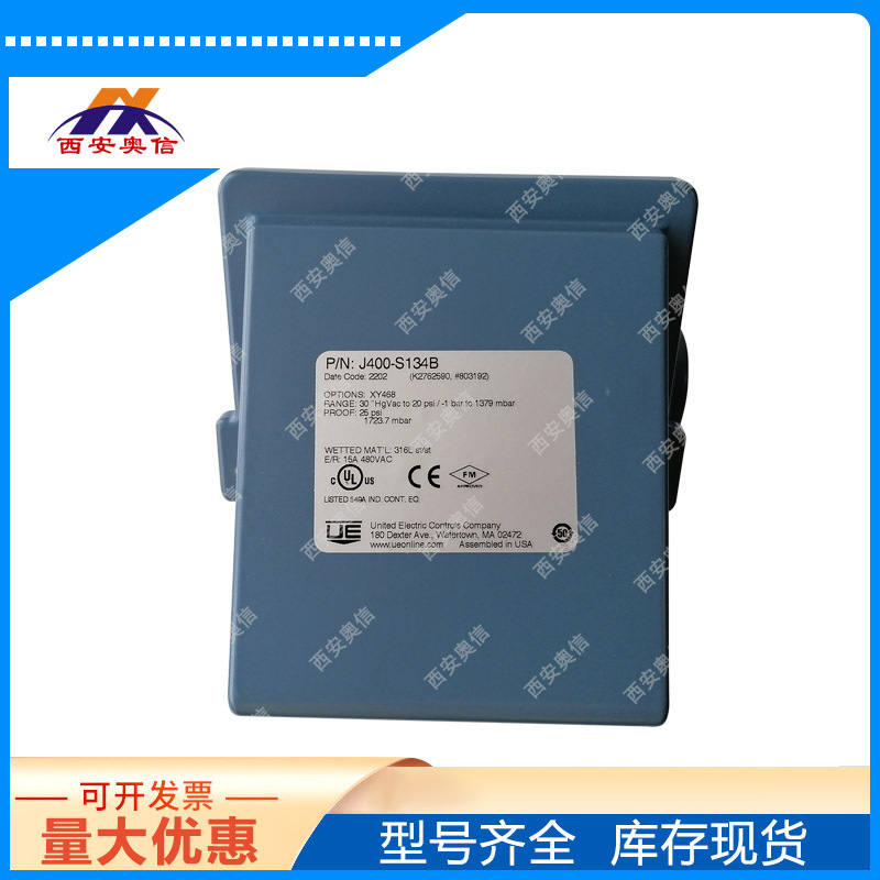 J400-358-XY468/0-200psi美国UE开关 耐腐压力控制器J402-358