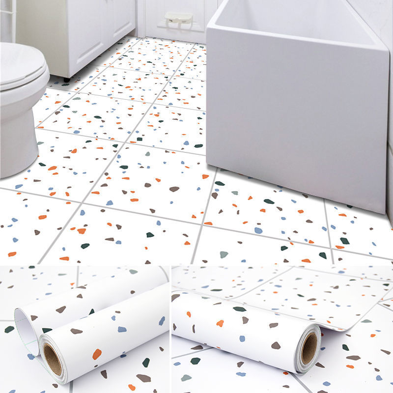 Pegatinas autoadhesivas para suelos de baño, azulejos de inodoro, pegatinas para suelos de cocina, engrosadas, venta al por mayor de fábrica. image 4