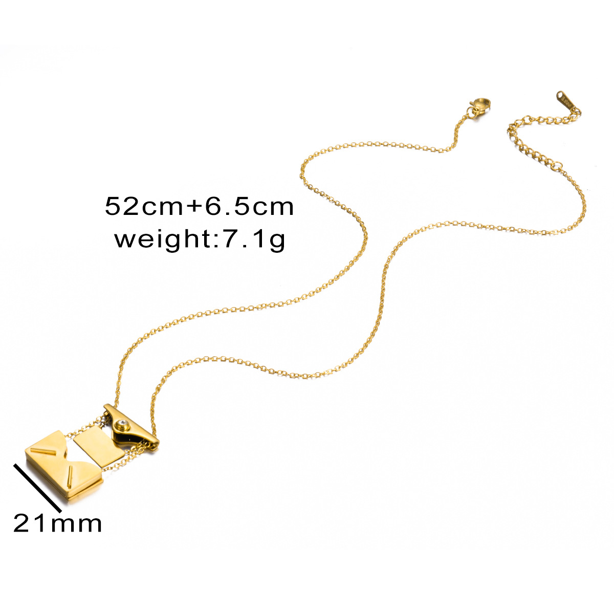 Acier Inoxydable Style Vintage Couleur Unie Rectangle Polissage Pendentif display picture 6