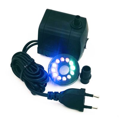微型潜水泵 15W1.6米扬程配闪彩烁变幻穿孔LED灯水族鱼缸 电动泵|ru