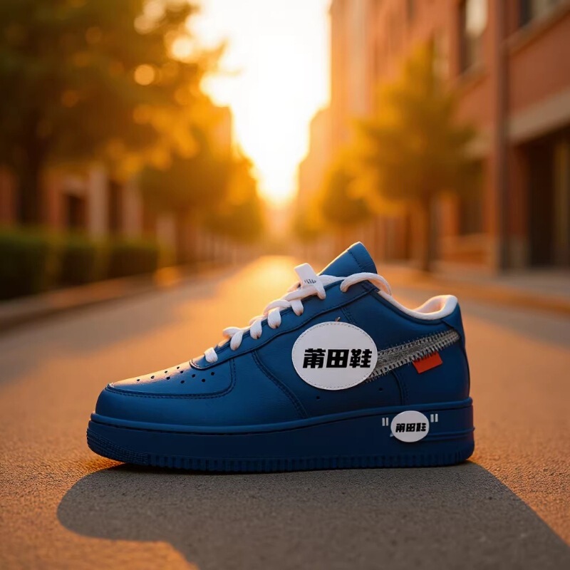 Putian Company-Level Edition Off-White X Af1 Collaboration Air Force 1 Yellow-Green-Blue Low-Top Casual Sneakers