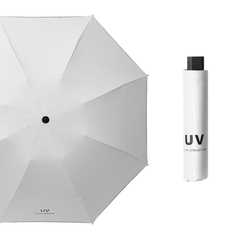 Paraguas logotipo personalizado tríptico paraguas plegable automático caja de regalo impresión patrón de texto paraguas de negocios sombrilla de protección solar