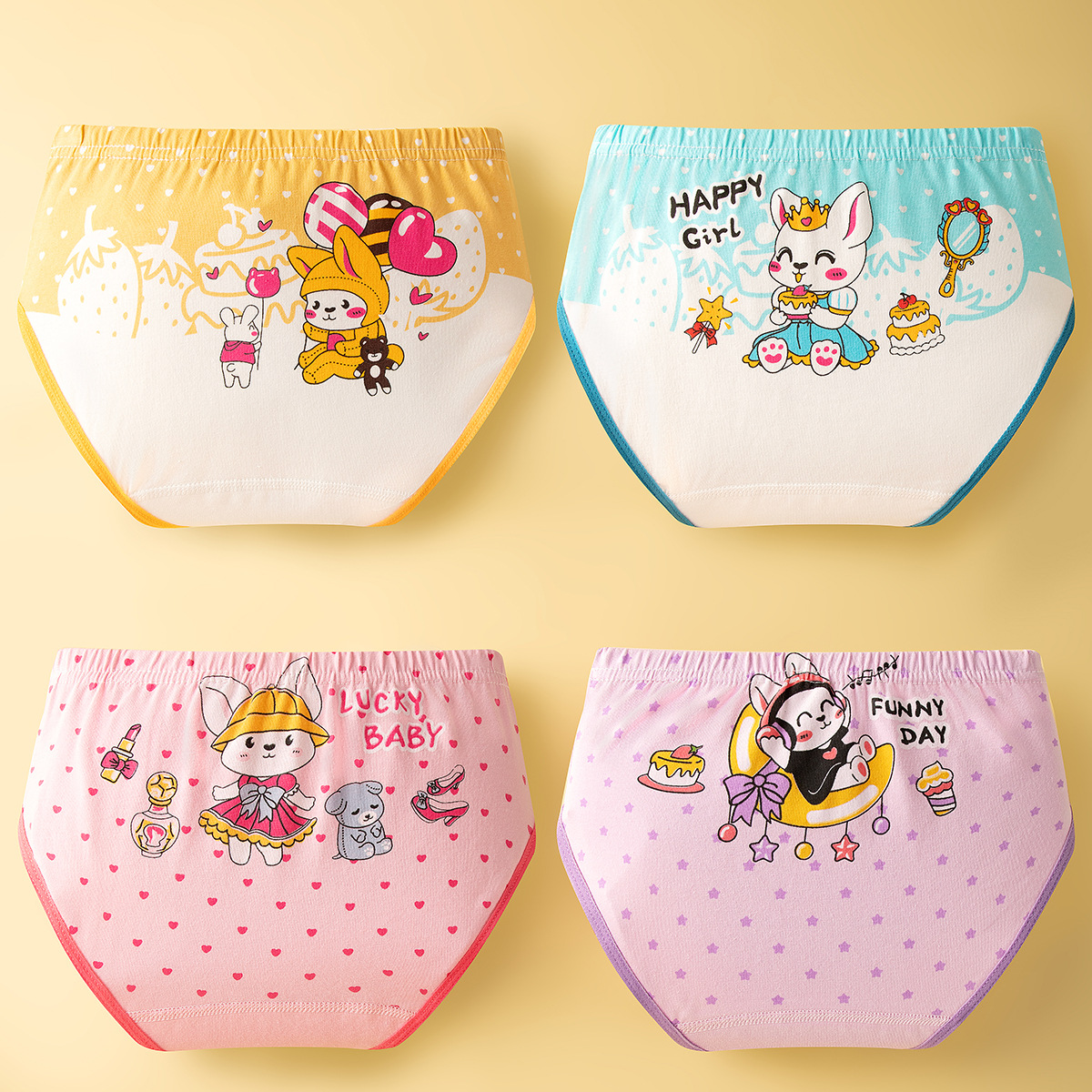 Niñas bebé triángulo clase una ropa interior de algodón puro verano fino medio y grandes calzoncillos de algodón para niños al por mayor entrega de una sola pieza