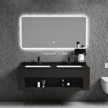 金属岩板浴室柜台下盆智能镜卫生间防水防溅洗手盆梳妆台厂家直供