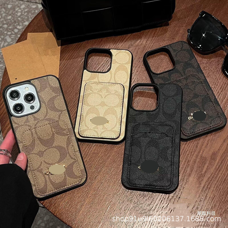 Suitable for Apple 17 Pro Max Phone Case, Full-Cover Soft Case with Card Slot and Coin Purse, Luxurious Leather Protective Case for 15, Trendy Brand