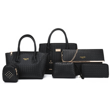 2025新款女士包包时尚百搭子母包六件套编织手提包单肩包斜挎包