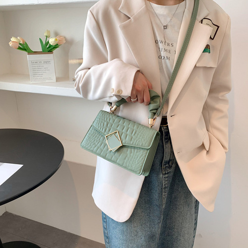 Bags for Women  New Simple Ladies Bags Solid Color Crossbody Bags Fashionable Shoulder Bags Stone Pattern Small Square Bags